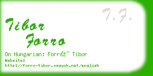 tibor forro business card